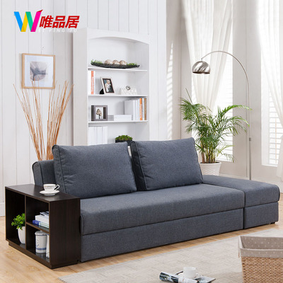 韩式布艺可折洗沙发床双人三人折叠沙发床储物沙发床包邮