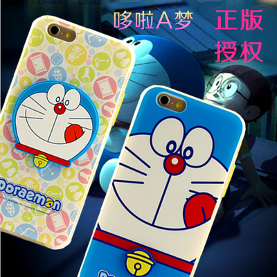 张小盒哆啦A梦炫彩iPhone6plus手机壳苹果6叮当机器猫保护套5.5寸