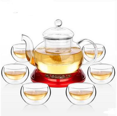 包邮整套玻璃茶具带盖耐热过滤泡花茶壶套装家居保温水杯子泡茶杯