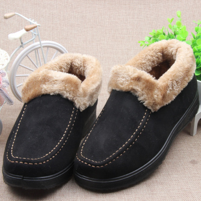 正品老北京布鞋女鞋冬季加绒保暖休闲鞋软底平跟防滑女棉鞋短靴子