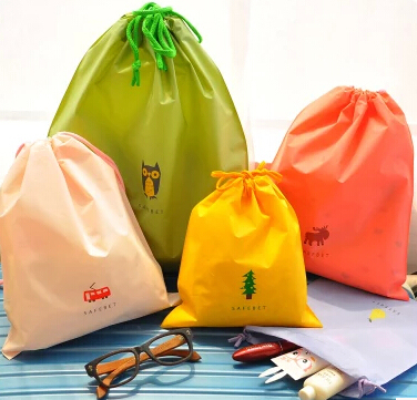 韩国抽绳可爱卡通束口袋 防水旅游必备衣物收纳袋整理袋