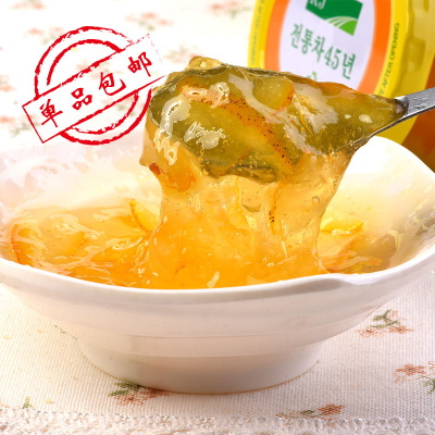 韩国原装进口国际KJ蜂蜜柚子茶1000g冲饮国际水果茶75%果肉包邮