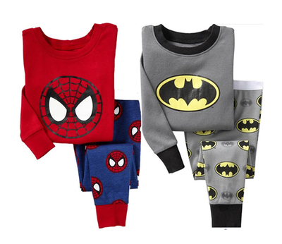 儿童家居服 纯棉儿童睡衣 韩版造型 蜘蛛侠 蝙蝠侠包邮