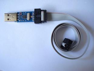 USBASP线免驱动51/AVR单片机开发板USBISP下载器带过流保护烧写录