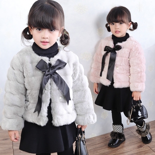 女童加绒冬装仿皮草外套2016新款1-3-5岁保暖羊羔绒长袖时尚韩版