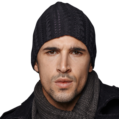 男士冬季帽子户外运动毛线帽加厚保暖男帽韩版针织帽时尚套头帽