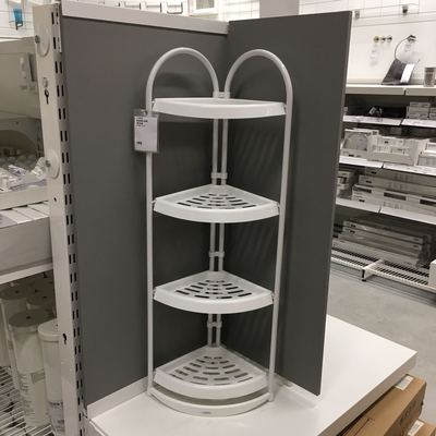 国内代购IKEA宜家赛格隆转角架板 白色四层 宜家三角储物角架正品