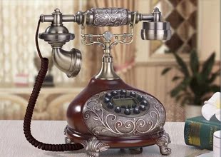 时尚艺术仿古电话机 家用高档复古创意座机 欧式固定来电显示电话