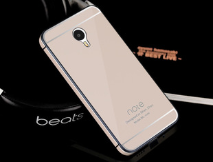 魅族魅蓝note手机壳 魅蓝5.5手机保护套 金属钢化玻璃后盖 外壳