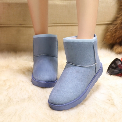 2015秋冬季新款加厚保暖女靴经典平跟厚底防滑女靴短靴雪地靴靴子