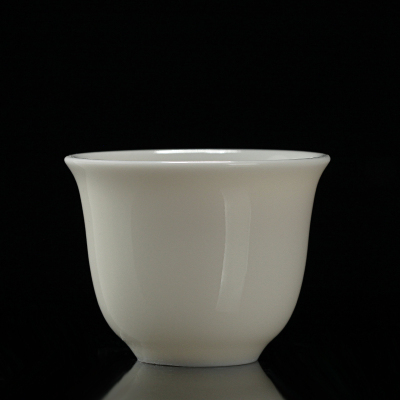 中国德化白瓷茶器茶杯/品茗杯茶具茶杯功夫杯子陶瓷茶杯/喇叭杯
