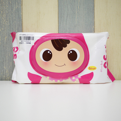 顺顺儿韩国原装进口婴儿湿巾 基本系列盖装80片 天然无刺激