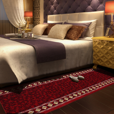 港泰床边毯 卧室长方形加厚房间满铺垫子结婚喜庆定制床前地毯