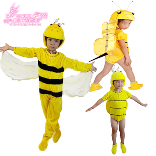 儿童演出服装卡通动物 小蜜蜂表演服 幼儿园蜜蜂舞蹈服头饰道具服