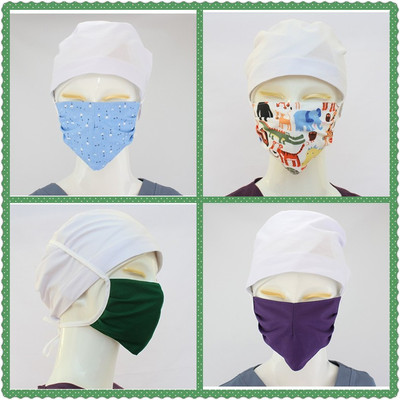 纯棉医用花色手术室医用纯棉墨绿色湖蓝色手术口罩耐高温可消毒