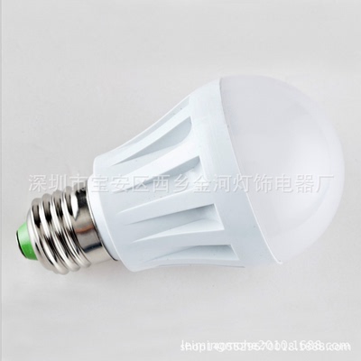 金河照明 欧式灯专业配套灯泡 光源LED球泡3W5W7W 塑料壳球泡灯
