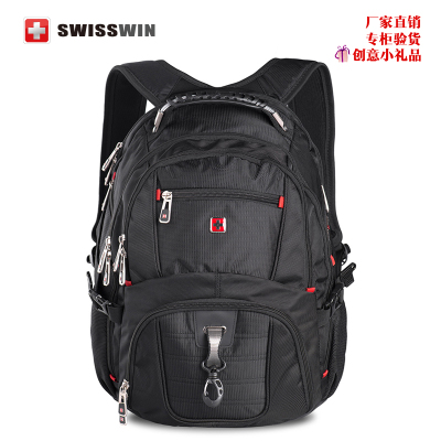 瑞士军刀包Swisswin男商务双肩包户外音乐背包大容量旅行包SW8112