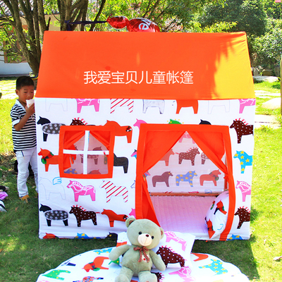 爆款韩国款式公主房子纯棉儿童玩具帐篷房摄影小孩过家室内帐篷