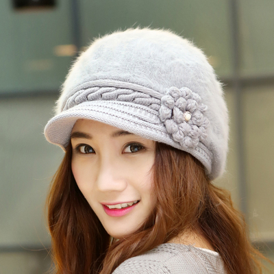【天天特价】帽子女冬天韩国兔毛帽加厚加绒保暖护耳毛线针织帽子