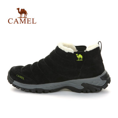 骆驼徒步鞋 保暖加绒加厚 户外男女冬季滑雪登山防滑减震徒步鞋