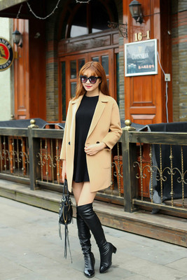 2015韩版新款秋冬装纯手工双面羊毛大衣羊绒外套呢子大衣ME6095
