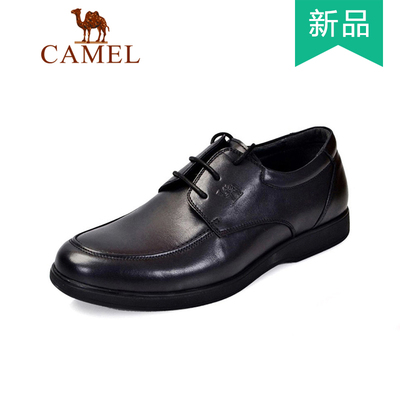 Camel 骆驼商务休闲男鞋正品 头层牛皮系带舒适休闲皮鞋 A2118014