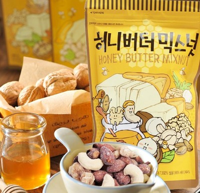 韩国gilim蜂蜜黄油混合坚果核桃杏仁腰果夏威夷果220g11月到期