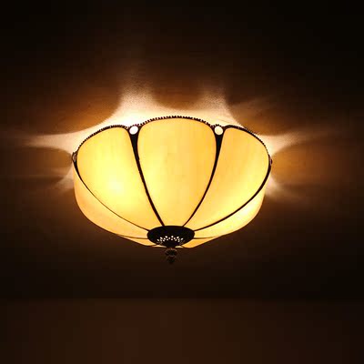 蒂凡尼复古创意欧美吸顶灯客灯卧室餐厅田园阳台浴室厨房烤弯灯具