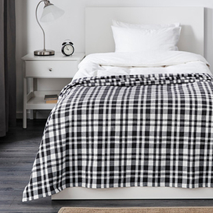 1.3大连宜家IKEA 巴克维亚纯棉单人床罩床单学生床罩