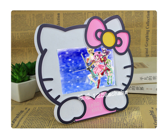 凯蒂猫闹钟相框来图定做照片生日礼物益智东京猫猫男孩女孩幼儿园