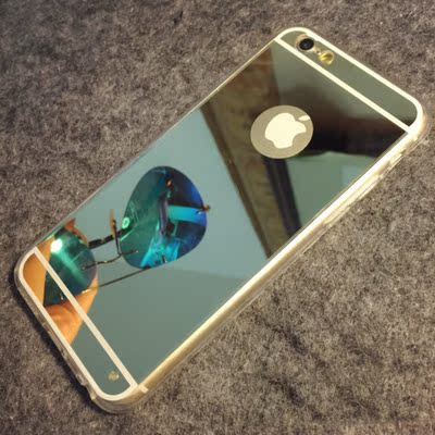 定制镜面镜子iphone6 plus手机壳苹果5s硅胶套简约全包软壳情侣6s