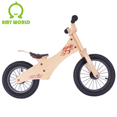 原装儿童自行车脚力车大小酷轮木制平衡充气车 儿童玩具车木制