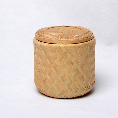 越南进口手工 竹皮  可乐小圆桶 竹编小篓竹篓筐普洱茶包装盒竹筐