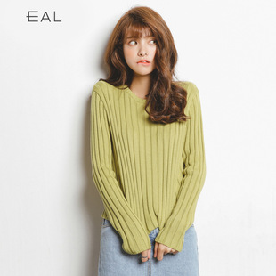 韩国甜美学生修身显瘦针织衫套头纯色长袖毛衣女装2016秋季新款