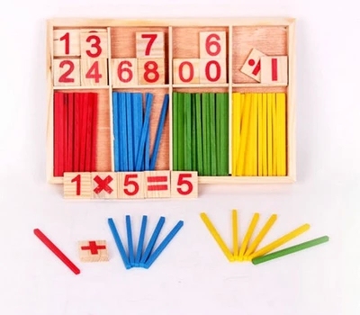 幼儿园儿童数字游戏棒木制儿童早教数学算术启蒙教育益智玩具