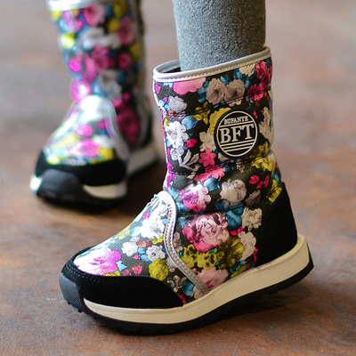 2015冬季儿童雪地靴正品女童鞋新款童靴女棉鞋大童防水防滑短靴子