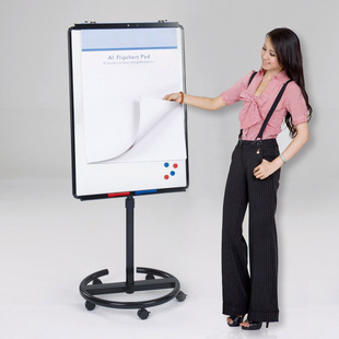 VIZ-PRO ECO挂纸白板支架式 移动夹纸磁性办公教学写字板黑板白板
