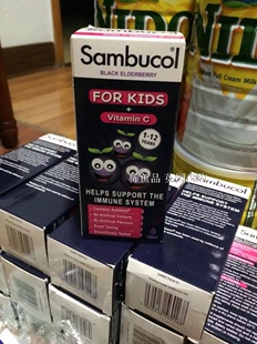英国代购 Sambucol黑接骨木糖浆儿童提高免疫力预防流感抗病毒1岁