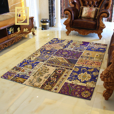 简约现代欧式茶几地毯 满铺沙发客厅 美式长方形地毯 家用茶几毯