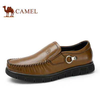 Camel 骆驼男鞋 日常休闲套脚懒人鞋  秋季款真皮耐磨男鞋