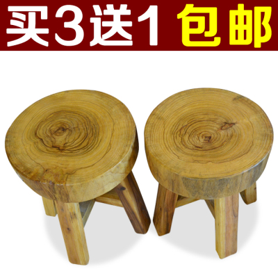 香樟木家具实木小板凳 木质矮凳茶几凳木凳圆凳 原木家用木头凳子