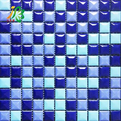 堂碧馨优质凸面三色蓝陶瓷马赛克地中海风格水池工程卫生间瓷砖贴