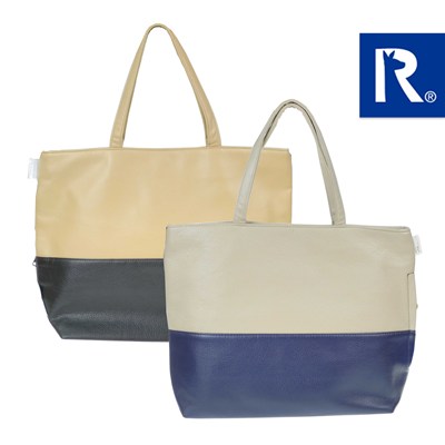 日本Rootote 百搭包双拼色深色女单肩包通勤包大包袋时尚女包包袋