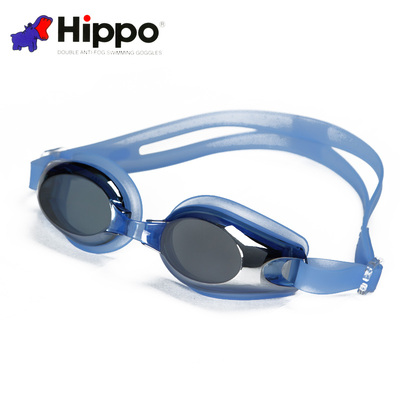 Hippo 游泳眼镜防水防雾 男女通用成人泳镜 电镀大框游泳镜7702