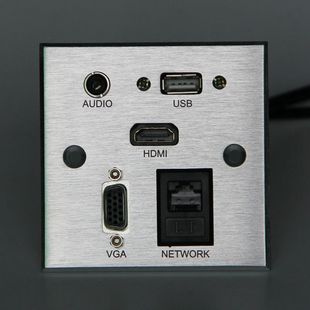 新款正品墙面信息面板多媒体插座金属铝合金HDMIUSB音频