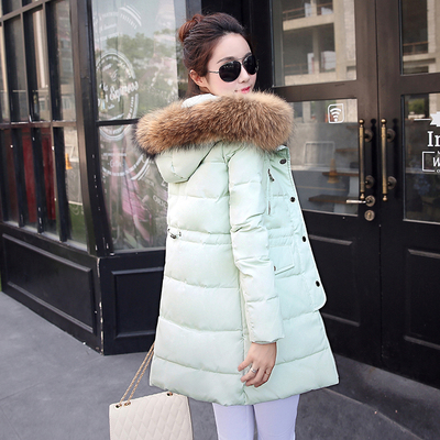 2015新品韩版冬装女款羽绒服女中长款加厚保暖修身显瘦外套