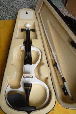 包邮 初学者亦可演奏的白色手工电子小提琴 电小提琴 配白色弓子