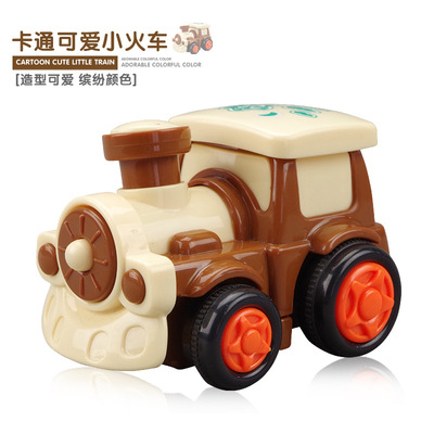 儿童惯性带动作玩具车 卡通可爱小火车