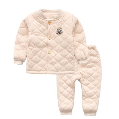 宝宝棉衣加厚冬装新生儿衣服纯棉婴儿秋衣冬季小儿童保暖内衣套装