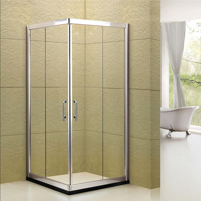 上海简易正方形型淋浴房 移门式全钢化玻璃卫生间浴屏沐浴房定制